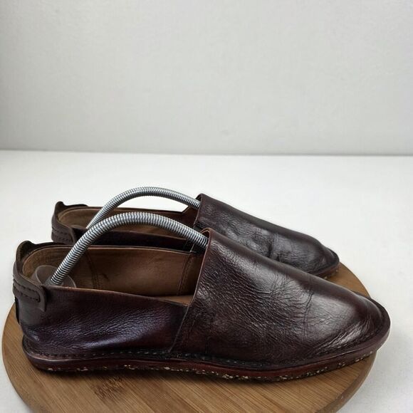 Frye Shoes Mens Size 10 Brown Leather Slip On Loafers Comfort Casual Moc Toe - Picture 6 of 14